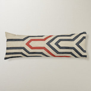 Coussins Longs Lignes graphiques orange et bleu