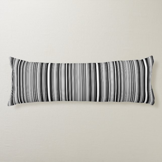 Coussins Longs Lignes noires et blanches (Devant)