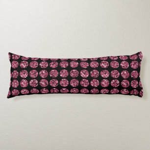 Coussins Longs Linge de lit pailleté Glam diamant rose élégant