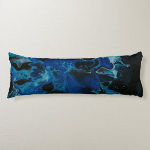 Coussins Longs Liquide psychédélique bleu foncé