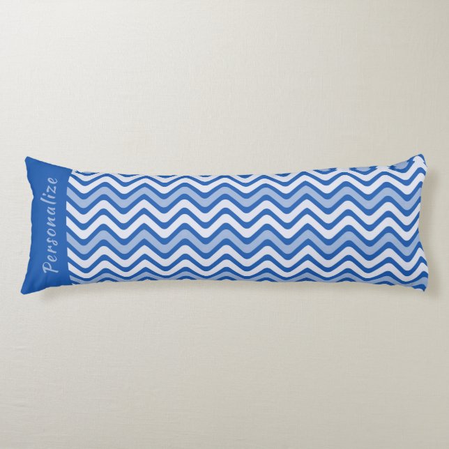 Coussins Longs Literie Personnalisée Moderne Et Design Bleu Vavy (Devant)