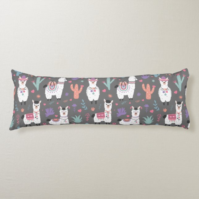 Coussins Longs Llama Motif (Devant)