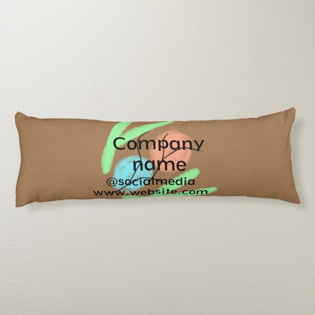 Coussins Longs Logo personnalisé simple et élégant ici société g (Dos)