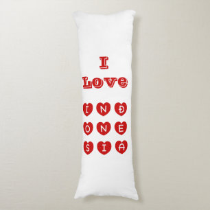 Coussins Longs Love Indonesia, Indonesian