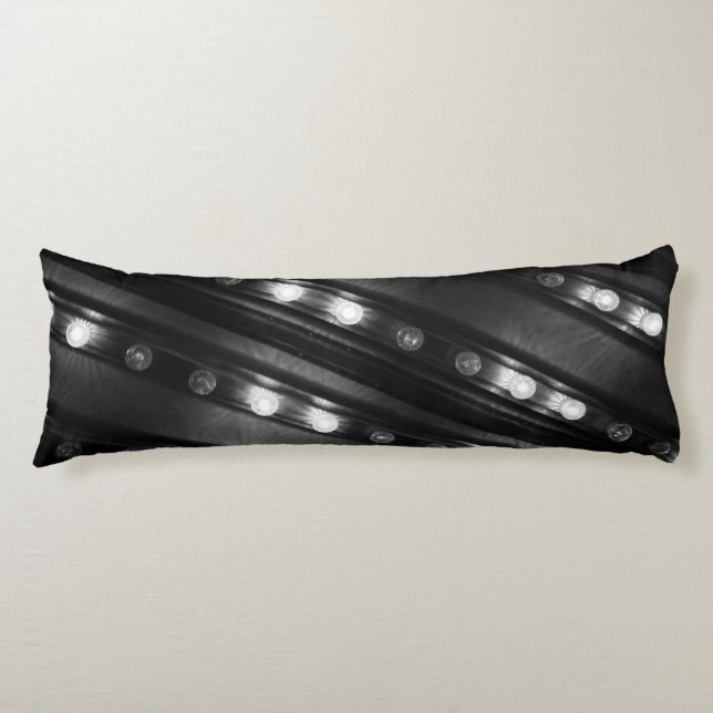 Coussins Longs Luminaires noir et blanc (Devant)