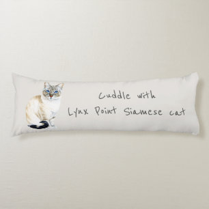 Coussins Longs Lynx Point Siamese Chat Personnalisé