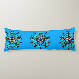Coussins Longs Mandala Floral Azur Sans Couture