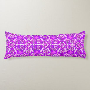 Coussins Longs Mandala motif, violet, orchidée et rose
