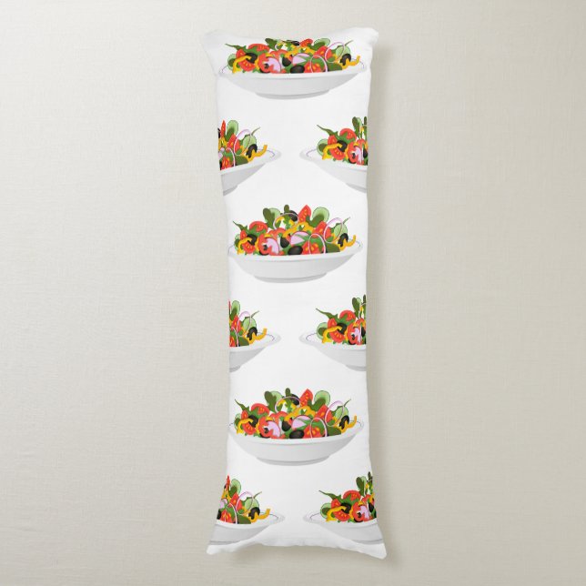 Coussins Longs Mangez plus de plantes frais motivation salade let (Devant (Vertical))
