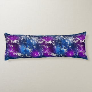 Coussins Longs Marbre bleu violet blanc