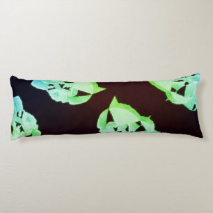 Coussins Longs Marbre brisé abstrait art moderne blanc vert