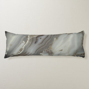 Coussins Longs Marbre Gris avec Veine d'Or