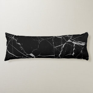 Coussins Longs Marbre noir et argent de la veine
