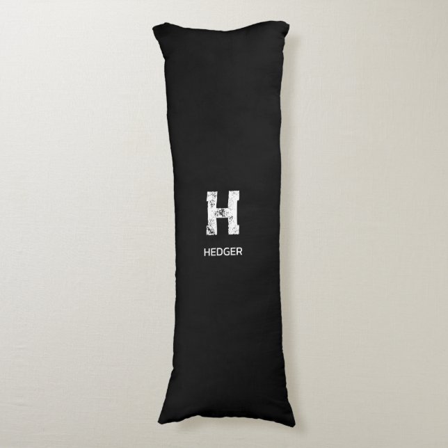 COUSSINS LONGS MINIMALIST WHITE ONE LETTER MONOGRAM NAME BLACK (devant Vertical)