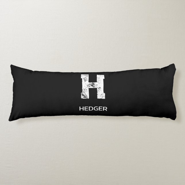COUSSINS LONGS MINIMALIST WHITE ONE LETTER MONOGRAM NAME BLACK (Devant)