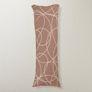 Coussins Longs Mocha Mousse Doodles Abstraits tirés à la main (1)