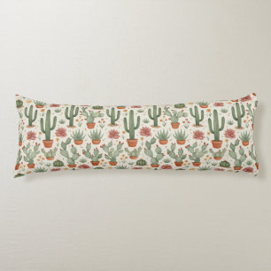Coussins Longs Modèle sans couture de cactus de désert succulent