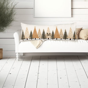 Coussins Longs Monogramme neutre des forêts d'hiver