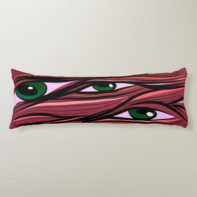 Coussins Longs Monster des yeux (Devant)