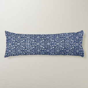 Coussins Longs Morris Vintage 1882 Motif Arrière - plan bleu