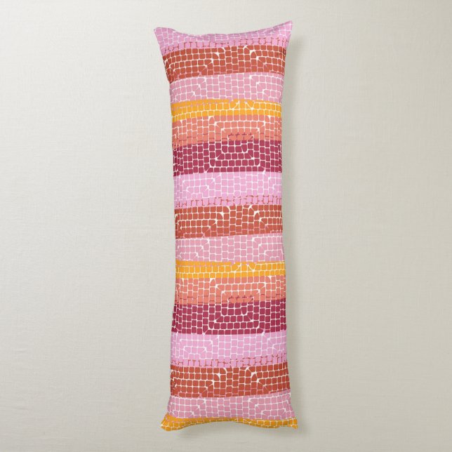 Coussins Longs Mosaïque du coucher du soleil (Dos (Vertical))