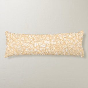 Coussins Longs Mosaïque feuille aléatoire pâle orange