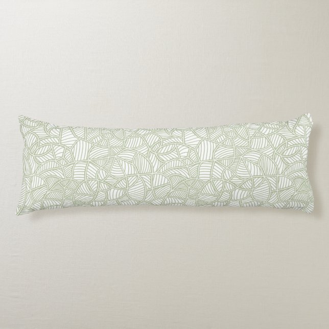 Coussins Longs Mosaïque feuille aléatoire vert pâle (Devant)