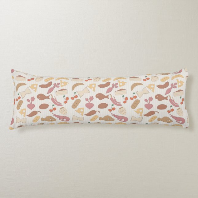 Coussins Longs Motif 2 de nourriture (Devant)