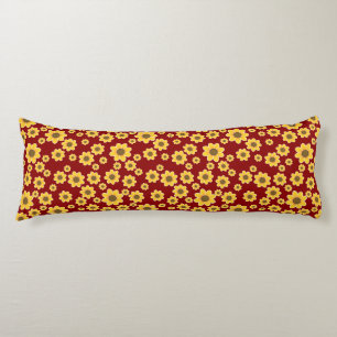 Coussins Longs Motif à fleurs jaunes Motif de marguerite jaune