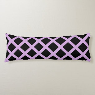 Coussins Longs Motif à rayures diamantées à carreaux lavande viol