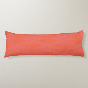 Coussins Longs Motif à rayures ondulées rose et corail   Abstra m