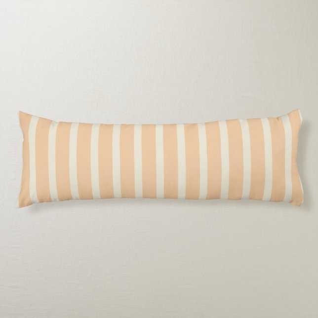 Coussins Longs Motif à rayures or et crème moderne (Devant)