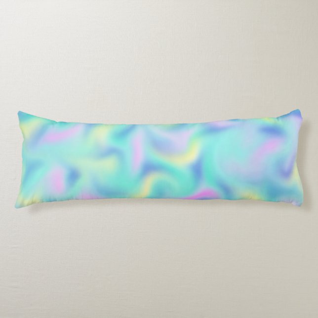 Coussins Longs Motif Abstrait Blurred Pretty Pastel Swirls (Devant)