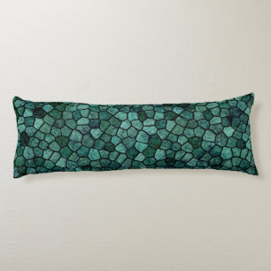 Coussins Longs Motif abstrait de texture de croûte mosaïque océan