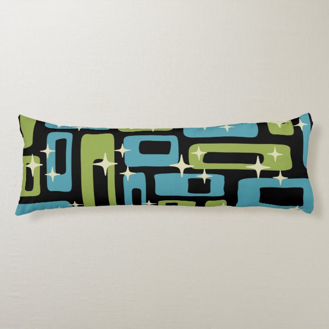Coussins Longs Motif Abstrait moderne du milieu du siècle (Devant)