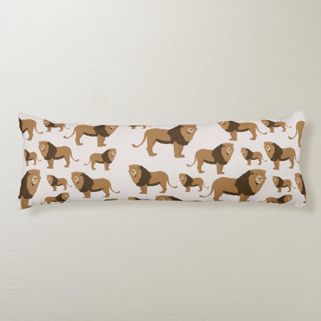 Coussins Longs Motif animal du lion de la jungle (Devant)