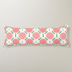 Coussins Longs motif aux fleurs roses