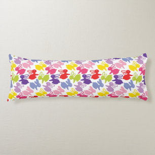 Coussins Longs motif avec des lapins de Pâques