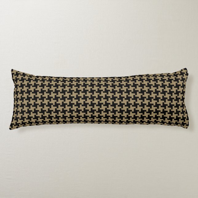 Coussins Longs Motif Brown Or Et Noir Classique (Devant)