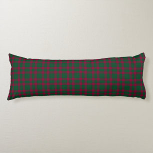 Coussins Longs Motif carreaux vert et Bourgogne