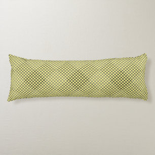 Coussins Longs Motif Checker Diagonal 2tn.w LYellow BG