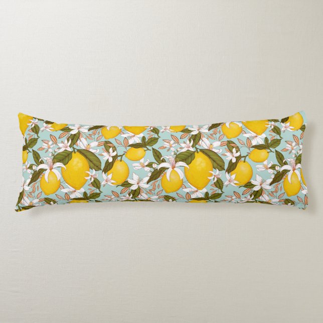 Coussins Longs Motif citron (Devant)