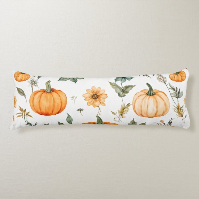 Coussins Longs Motif Citrouille rustique (Devant)