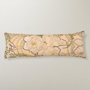 Coussins Longs Motif classique Art nouveau de jardin de pivoines 