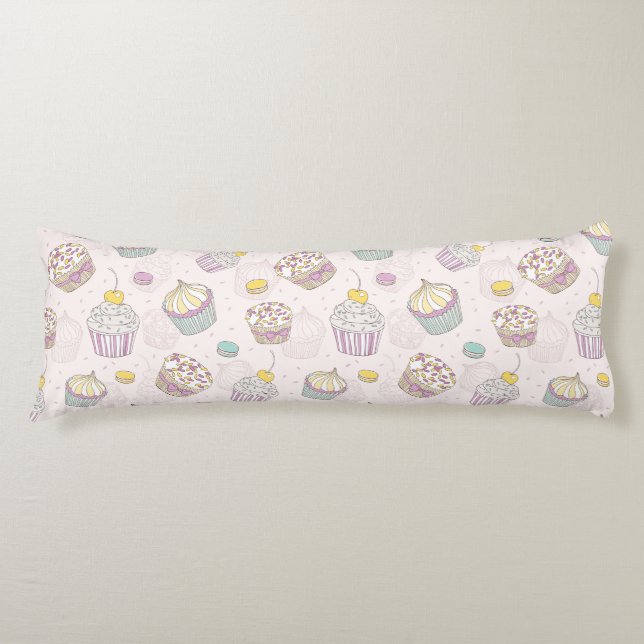 Coussins Longs Motif Cupcake (Devant)