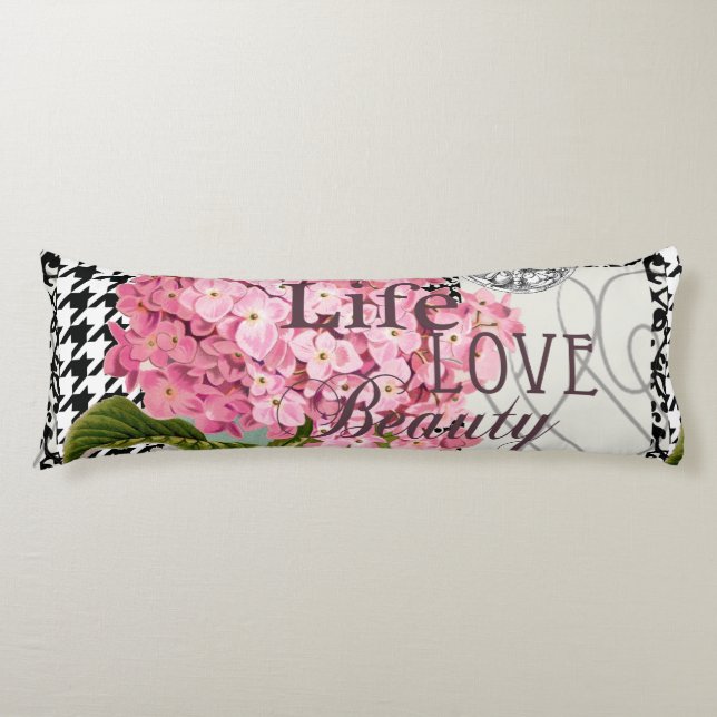 Coussins Longs Motif Damas Décor Floral Joli (Devant)
