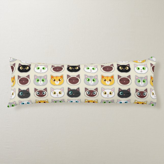 Coussins Longs Motif de chats mignons (Devant)