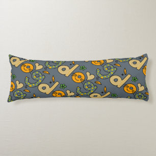 Coussins Longs Motif de dessin pour chien gris ardoise