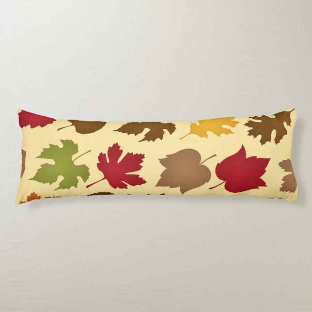 Coussins Longs Motif de feuille d'automne (Devant)