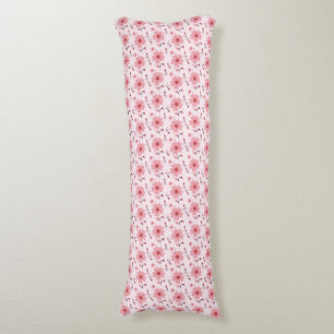 Coussins Longs Motif de fleur de cerisier rose